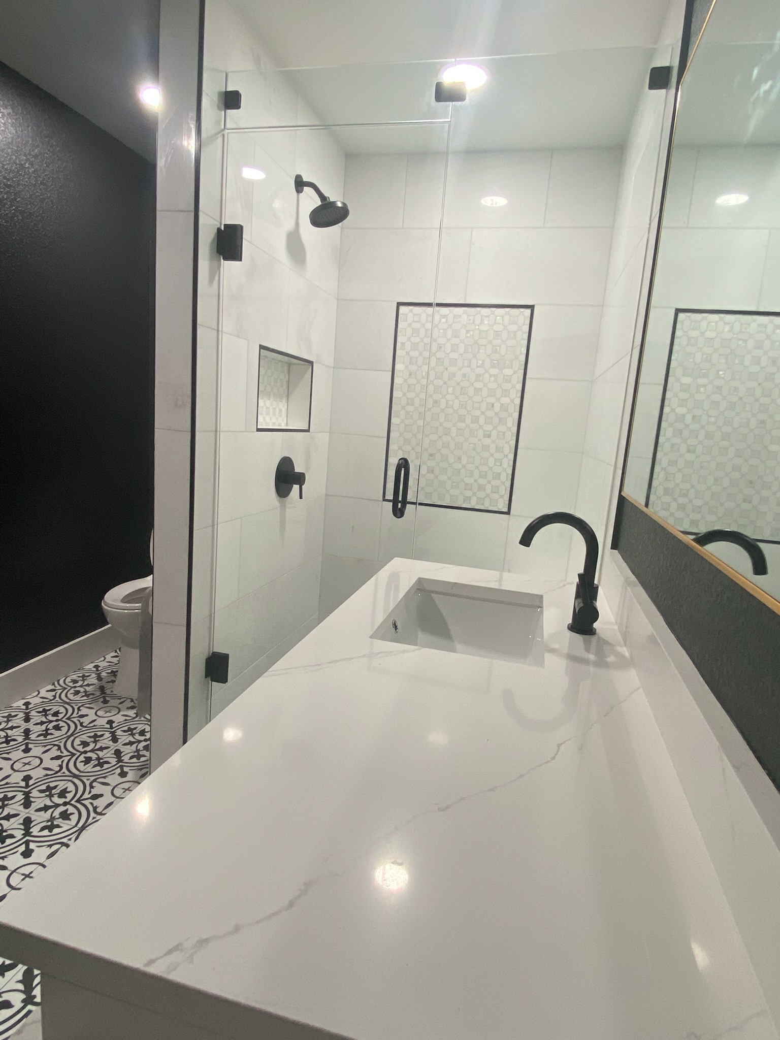 Bathroom Vanity and Shower Detail