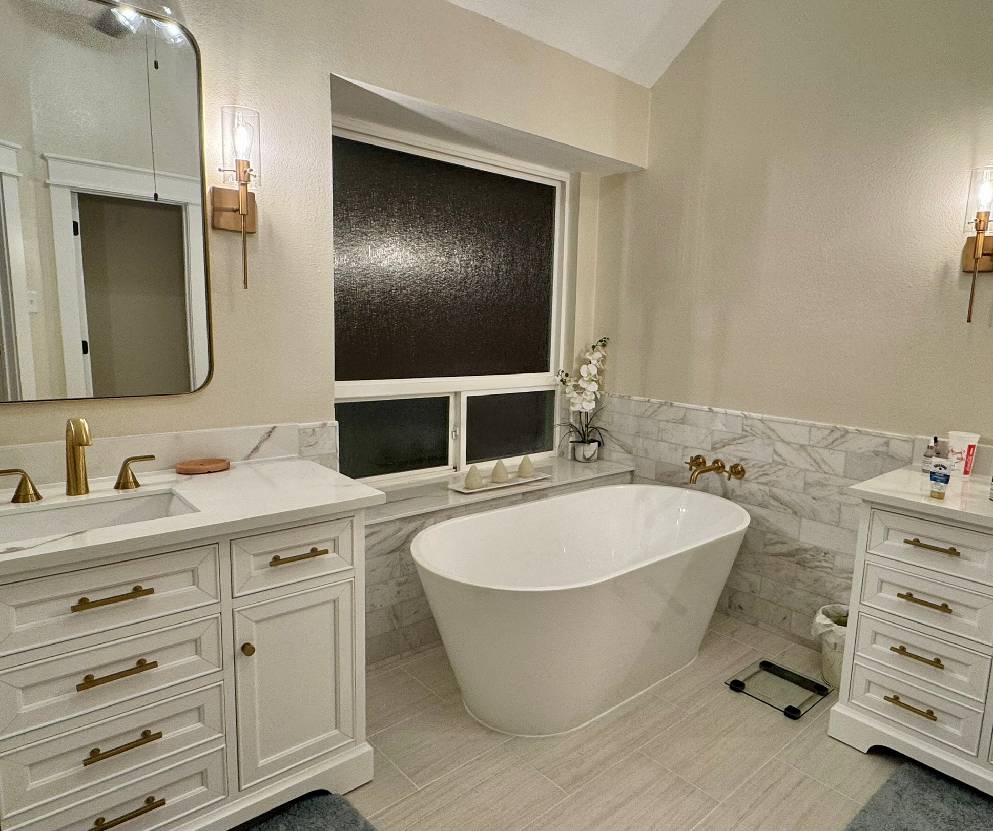 Luxury Master Bathroom with Freestanding Tub